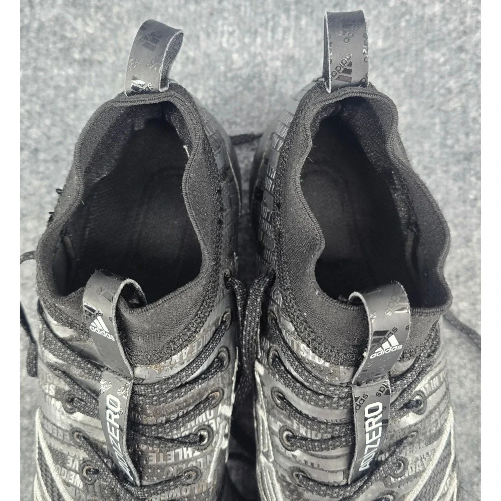 Adidas Adizero 8.0 Three Stripe Life Football Cleats Men 10.5 Black Silver